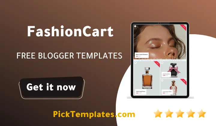 Free FashionCart blogger Template