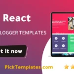 Free React blogger template