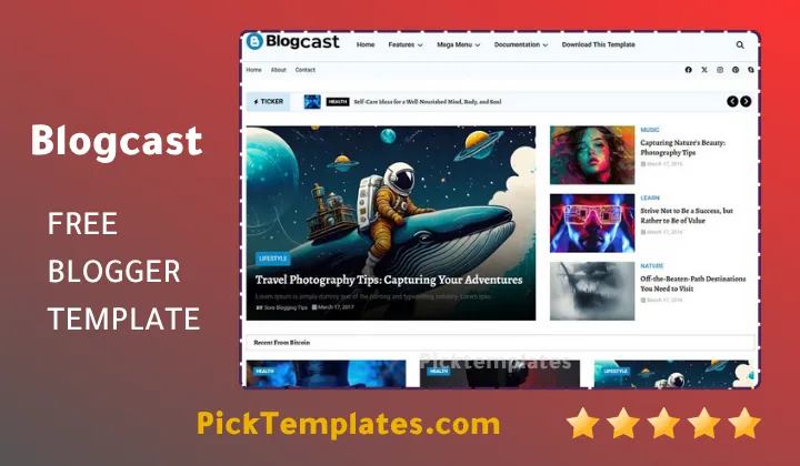 Blogcast Blogger Template 2026