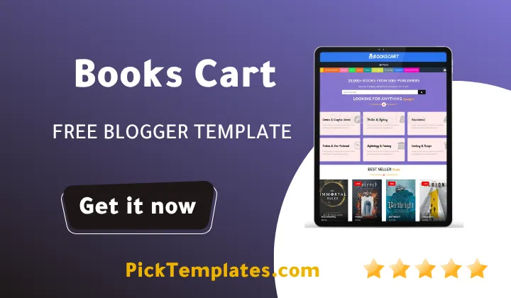 Books Cart Blogger Template 2026