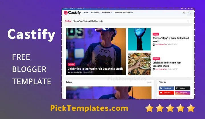 Castify Blogger Template