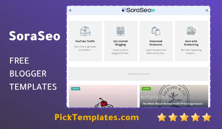 Free Sora SEO 3 Blogger Template