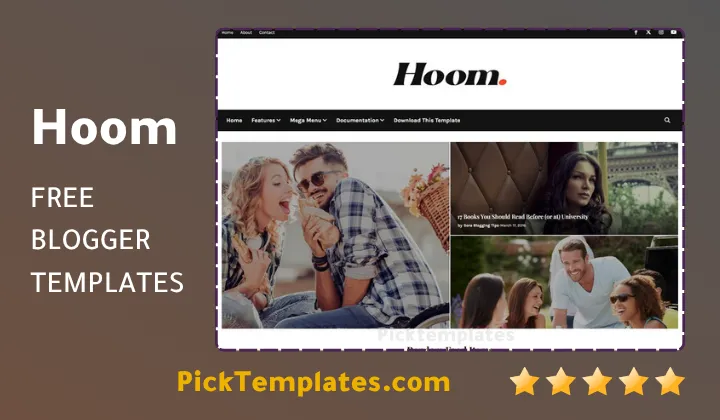 Hoom Blogger Template 2026