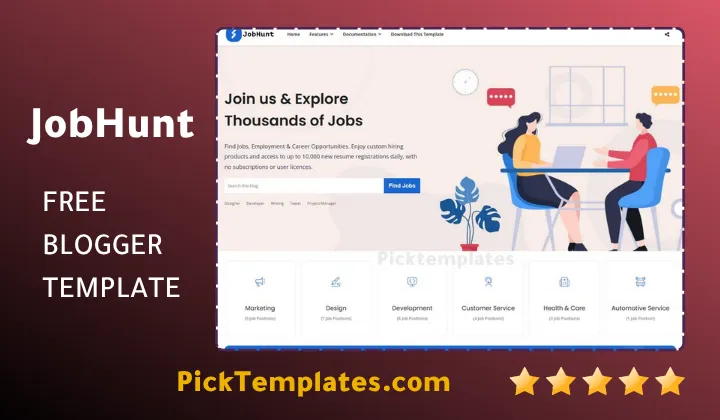 JobHunt blogger template
