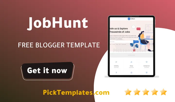 JobHunt blogger template 2026