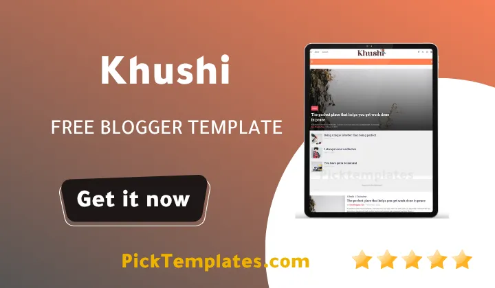Khushi Blogger Template 2026