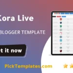 Kora live Blogger Template 2026