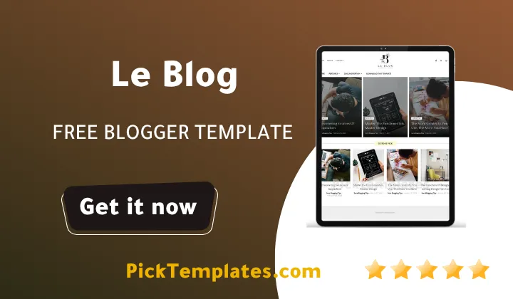 Le Blog Blogger Template 2026