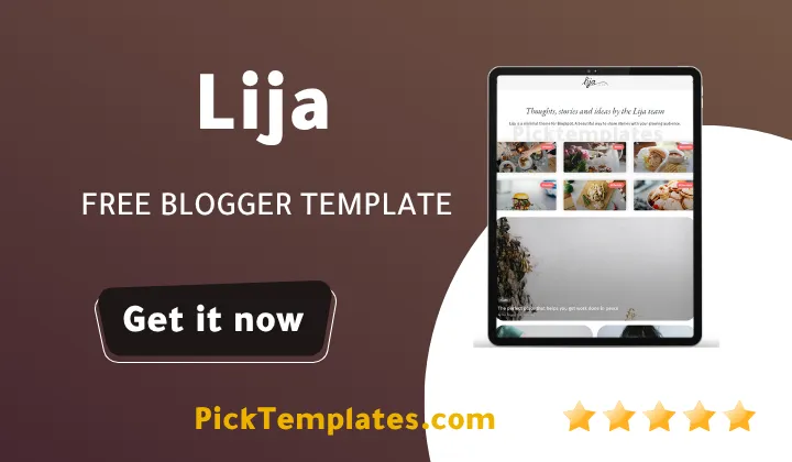 Lija Blogger Template 2026