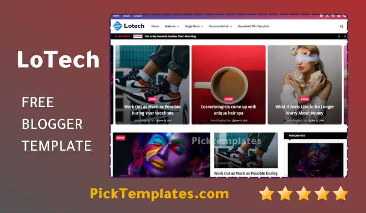 LoTech Blogger Template