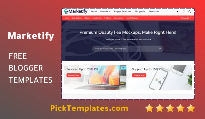 Marketify Blogger Template 2026
