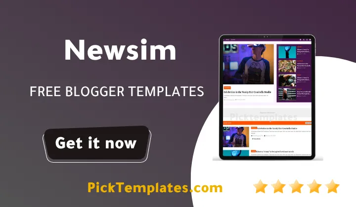 Free Newsim Blogger Template
