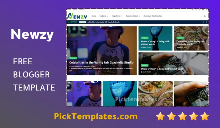 Newzy Blogger Template