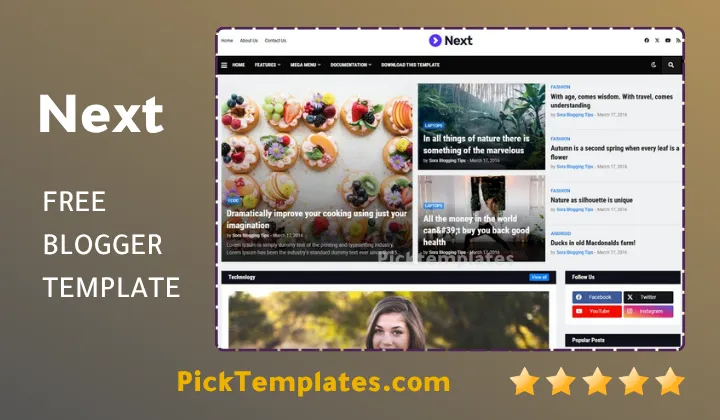 Next Blogger Template