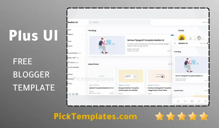 Plus UI Blogger Template