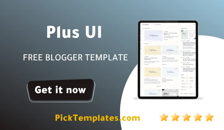 Plus UI Blogger Template 2026