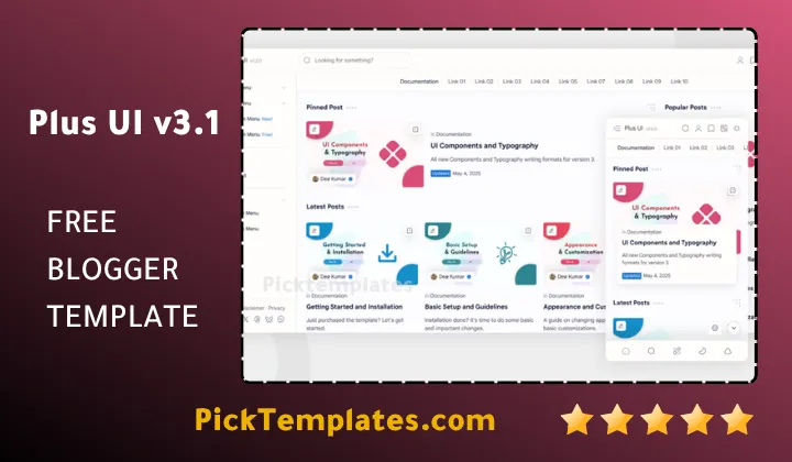Plus Ui v3.1 Blogger Template