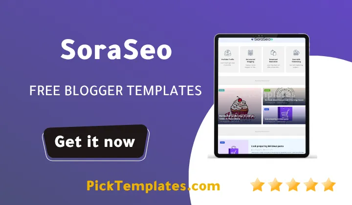 Free Sora SEO 3 Blogger Template