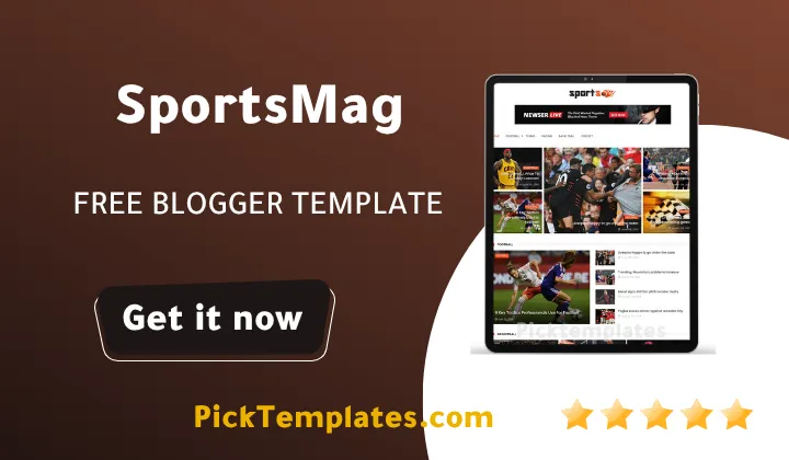SportsMag Blogger Template 2026