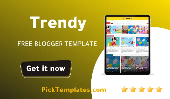Trendy Magazine Blogger Template 2026