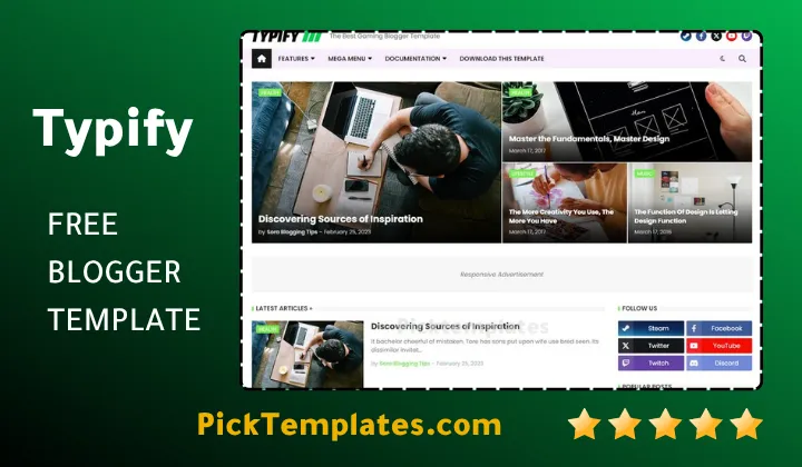 Typify Blogger Template