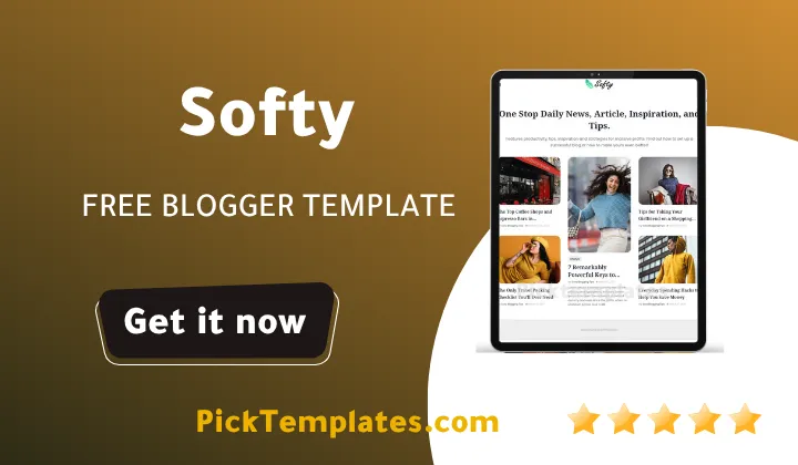 Softy Blogger Template 2026