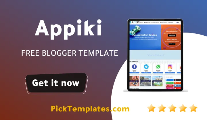 Appiki Blogger Template 2026