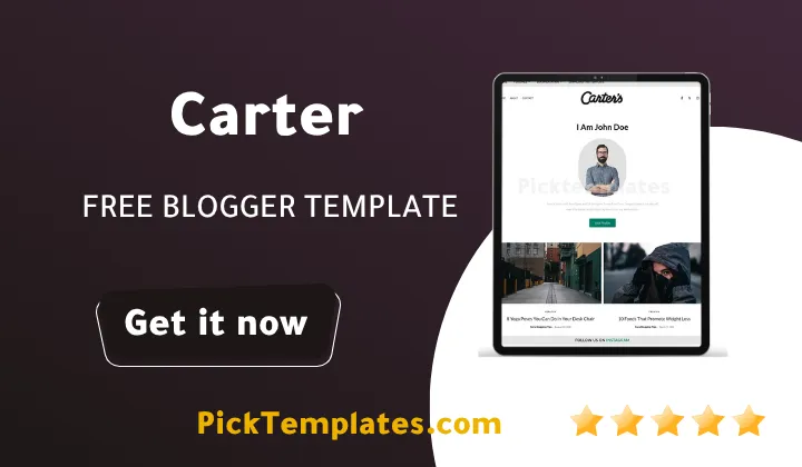 Carter Blogger Template 2026