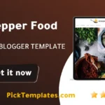 Pepper Food Blogger Template 2026