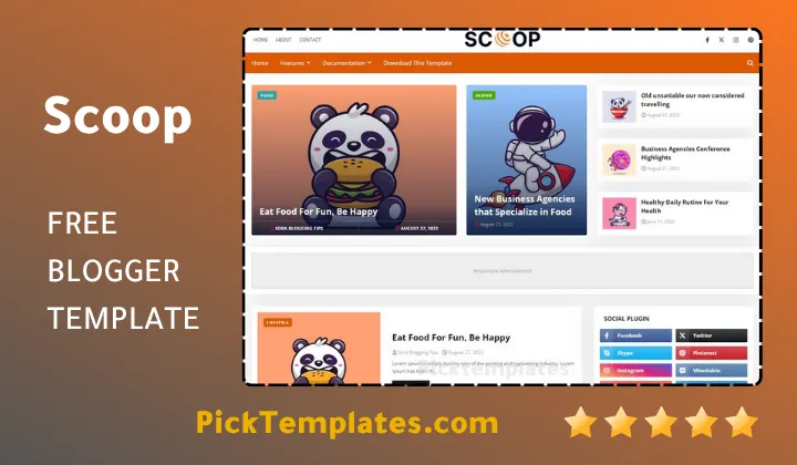 Scoop Blogger Template