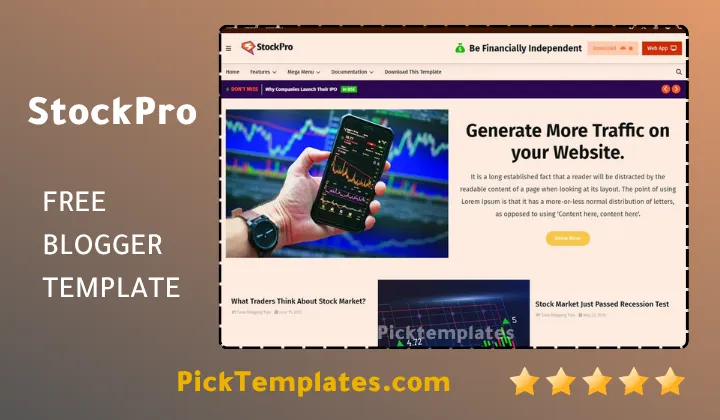 StockPro Blogger Template