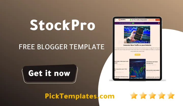 StockPro Blogger Template 2026
