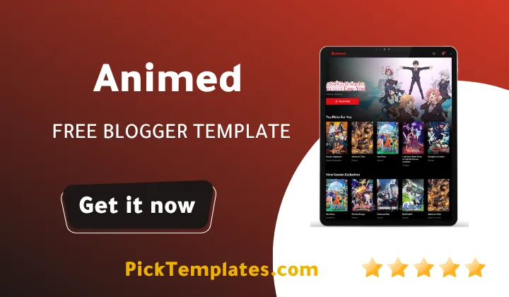 Animed blogger template 2026