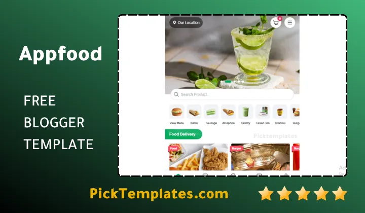 Appfood Blogger Template