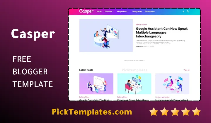 Casper Blogger Template