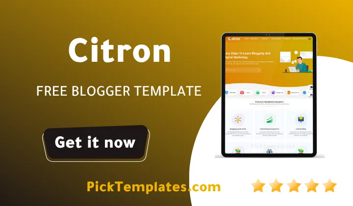 Citron Blogger Template - Best Free Theme