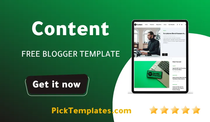 Content Blogger Template - Best Free Theme
