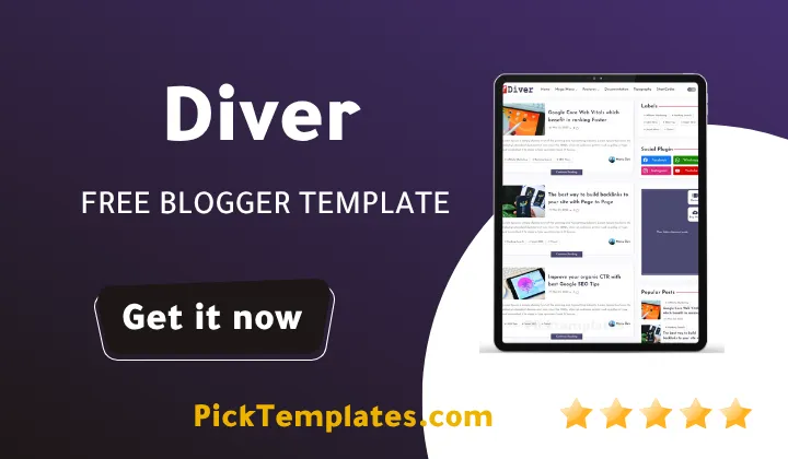 Diver Blogger Template - Best Free Theme