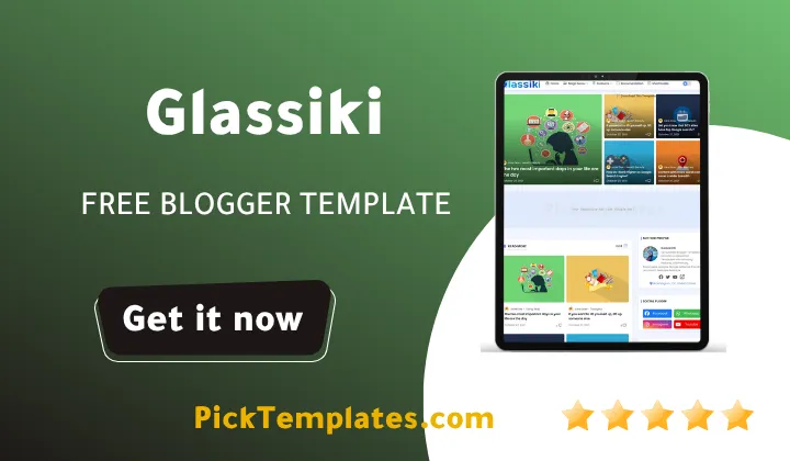 Glassiki blogger template