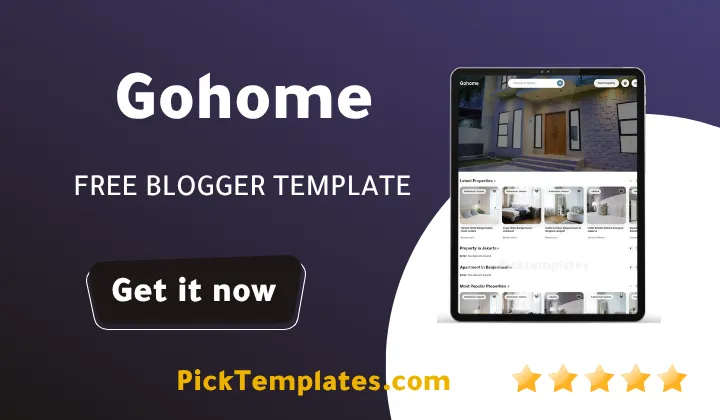 Gohome Blogger Template - Best Free Theme