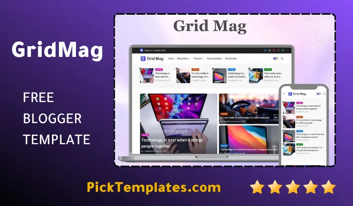 GridMag Blogger Template