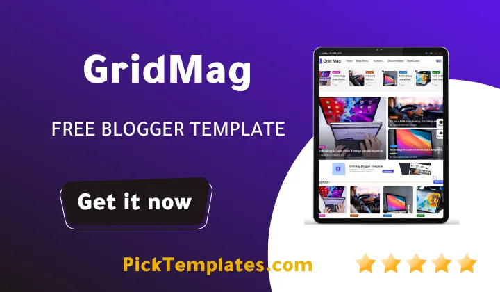 GridMag Blogger Template - Free Templates