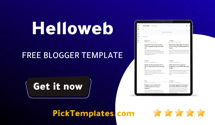 Helloweb Blogger Template - Best Theme Helloweb Blogger Template - Best Theme