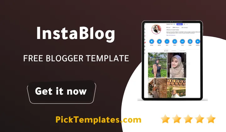 Instablog blogger template 2026