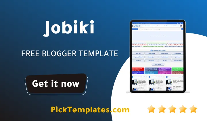 Jobiki Blogger Template - Best Free Theme