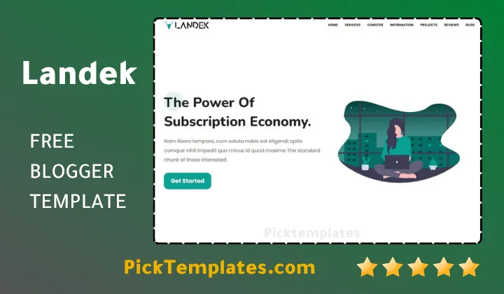 Landek Blogger Template