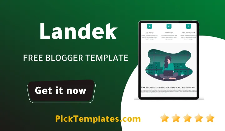 Landek Blogger Template 2026