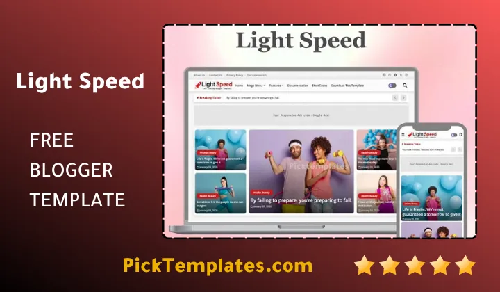 Light speed Blogger Template