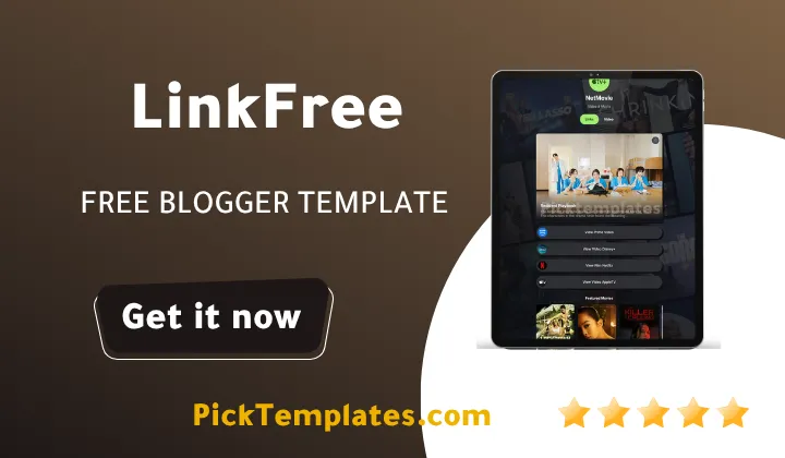 Linkfree blogger template 2026