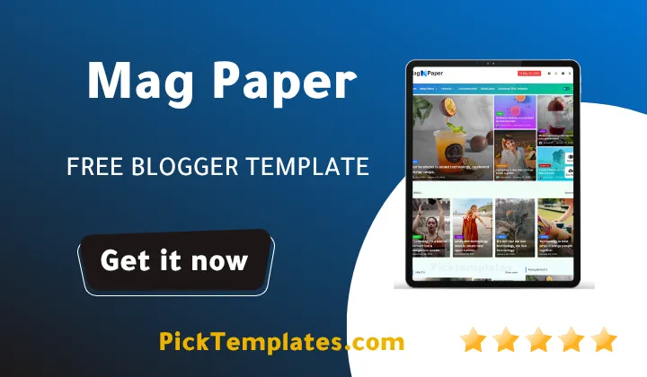 Mag Paper Blogger Template - Best Templates
